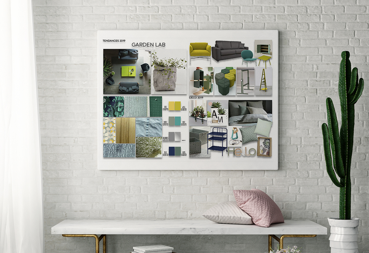 Mock up poster with vintage hipster loft interior background